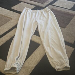 SHEIN Kids Cream Elastic Joggers